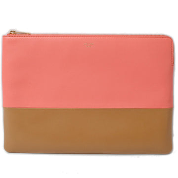 Celine Clutch Pouch Bag iPad Case Celine Bicolor Flamingo Camel 100093HTM.25FC