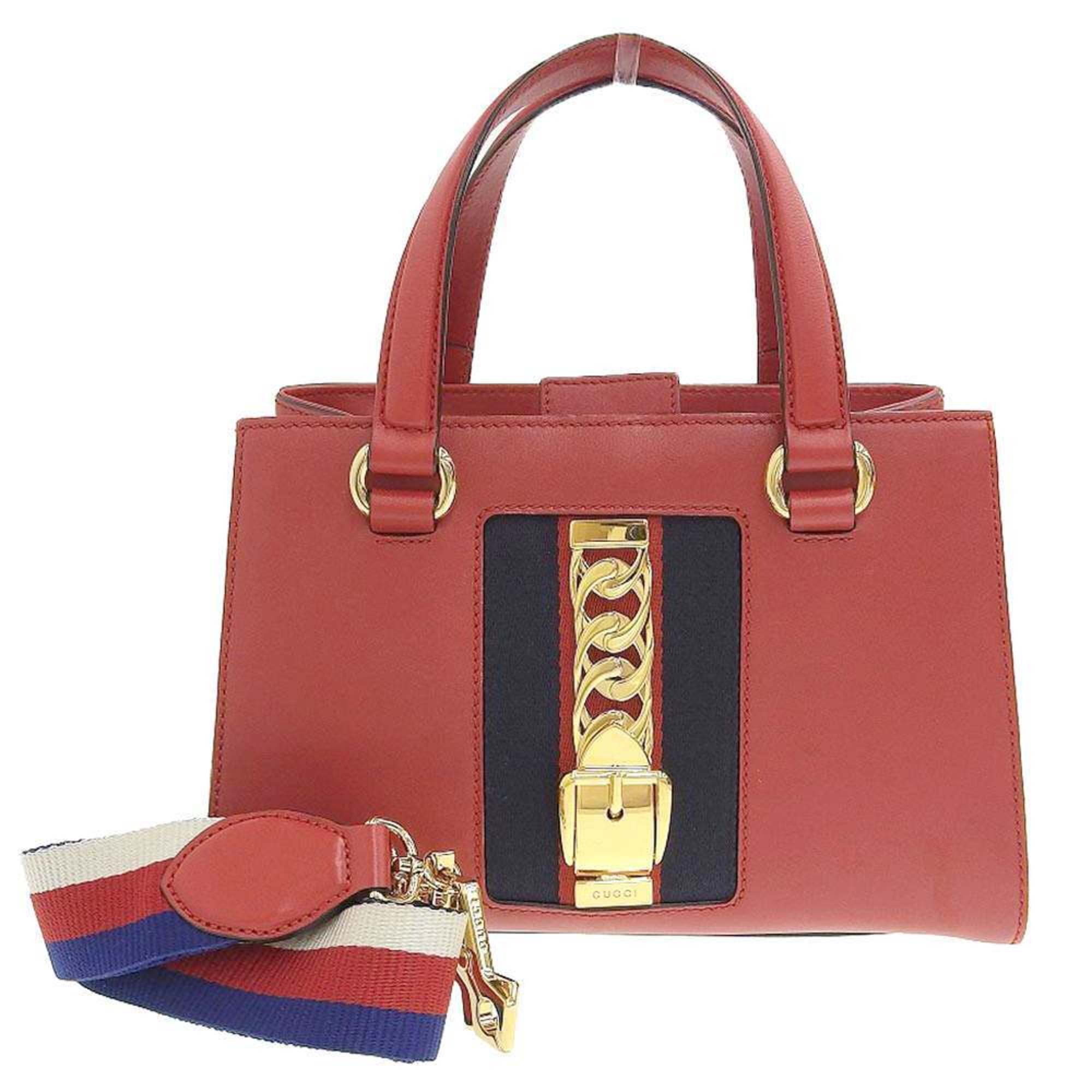 Gucci Silvi 2WAY bag shoulder handbag leather red 460381 200047