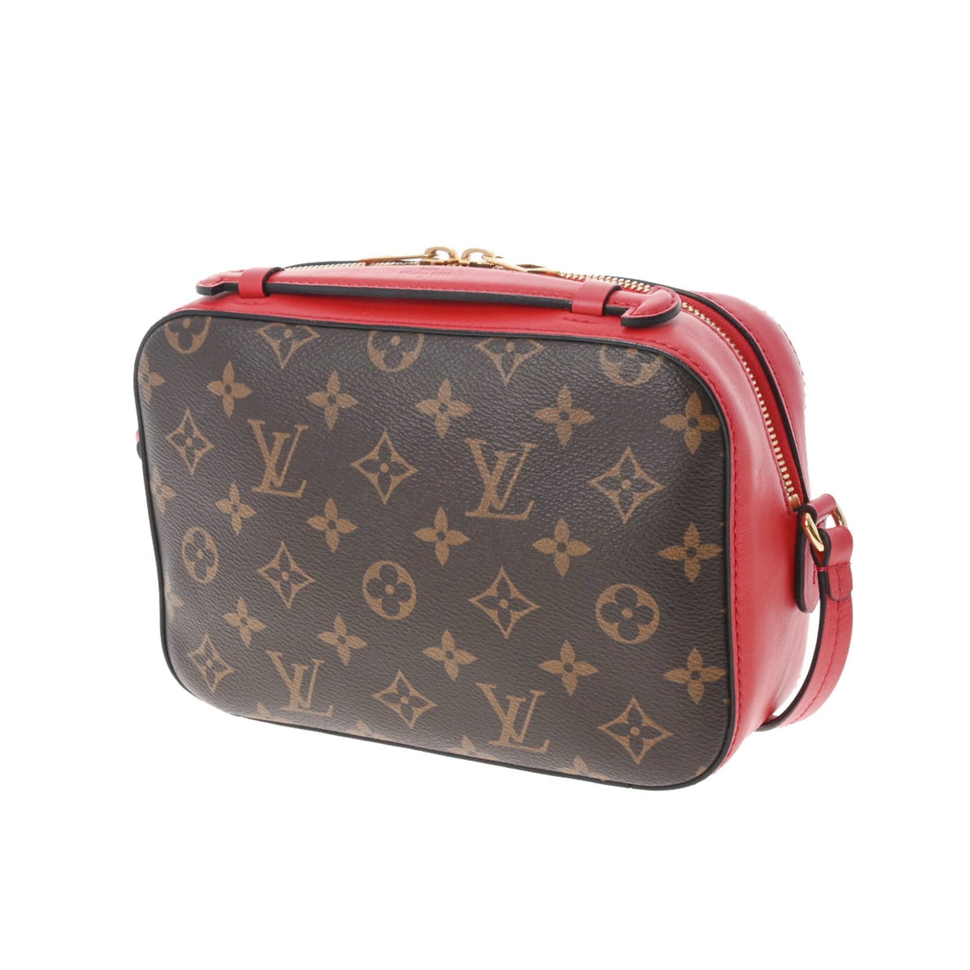 LOUIS VUITTON Monogram Santonju Coquelicot M43556 Ladies Canvas Shoulder Bag