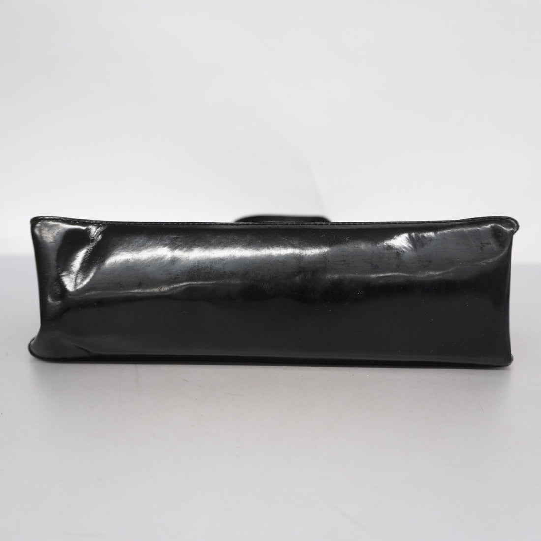 Chanel[3cc2423]Auth  Tote Bag patent leather black silver metal