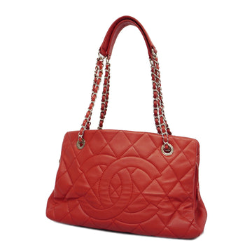 CHANEL Matelasse W Flap W Chain Shoulder Bag Women's Caviar Leather