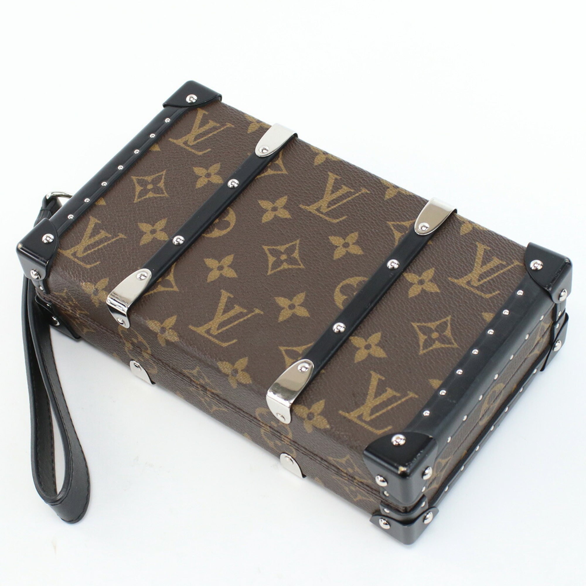LOUIS VUITTON Trunk Monogram Macassar M20250 Clutch Bag PVC Men's