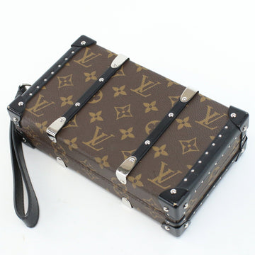 LOUIS VUITTON Trunk Monogram Macassar M20250 Clutch Bag PVC Men's