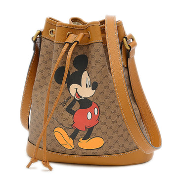 Gucci Disney Collaboration Mickey Mini GG Supreme Small Bucket Shoulder 602691
