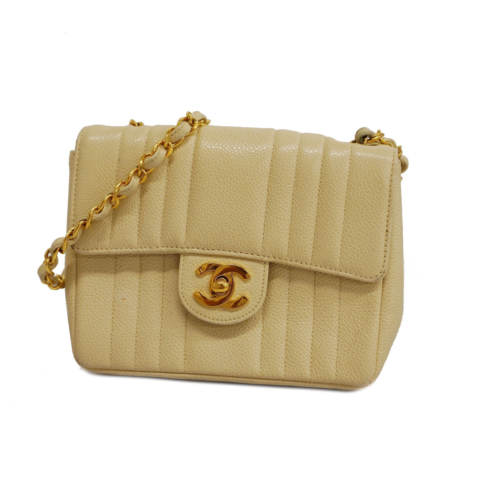 CHANEL Mademoiselle Chain Shoulder Women's Caviar Leather Shoulder Bag