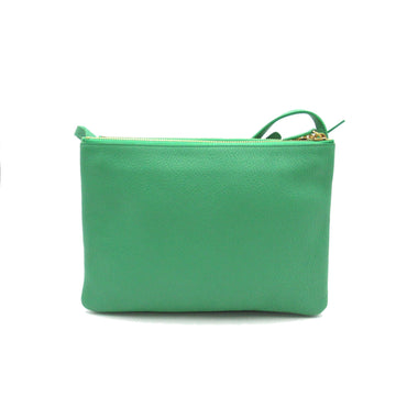 Celine Trio Shoulder Bag Green leather