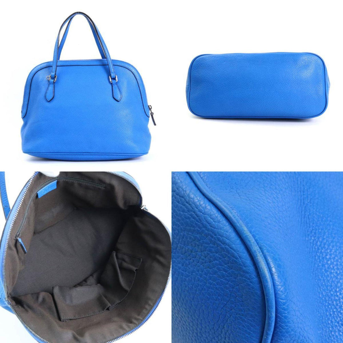 GUCCI Handbag Shoulder Bag Leather Blue Ladies 420023
