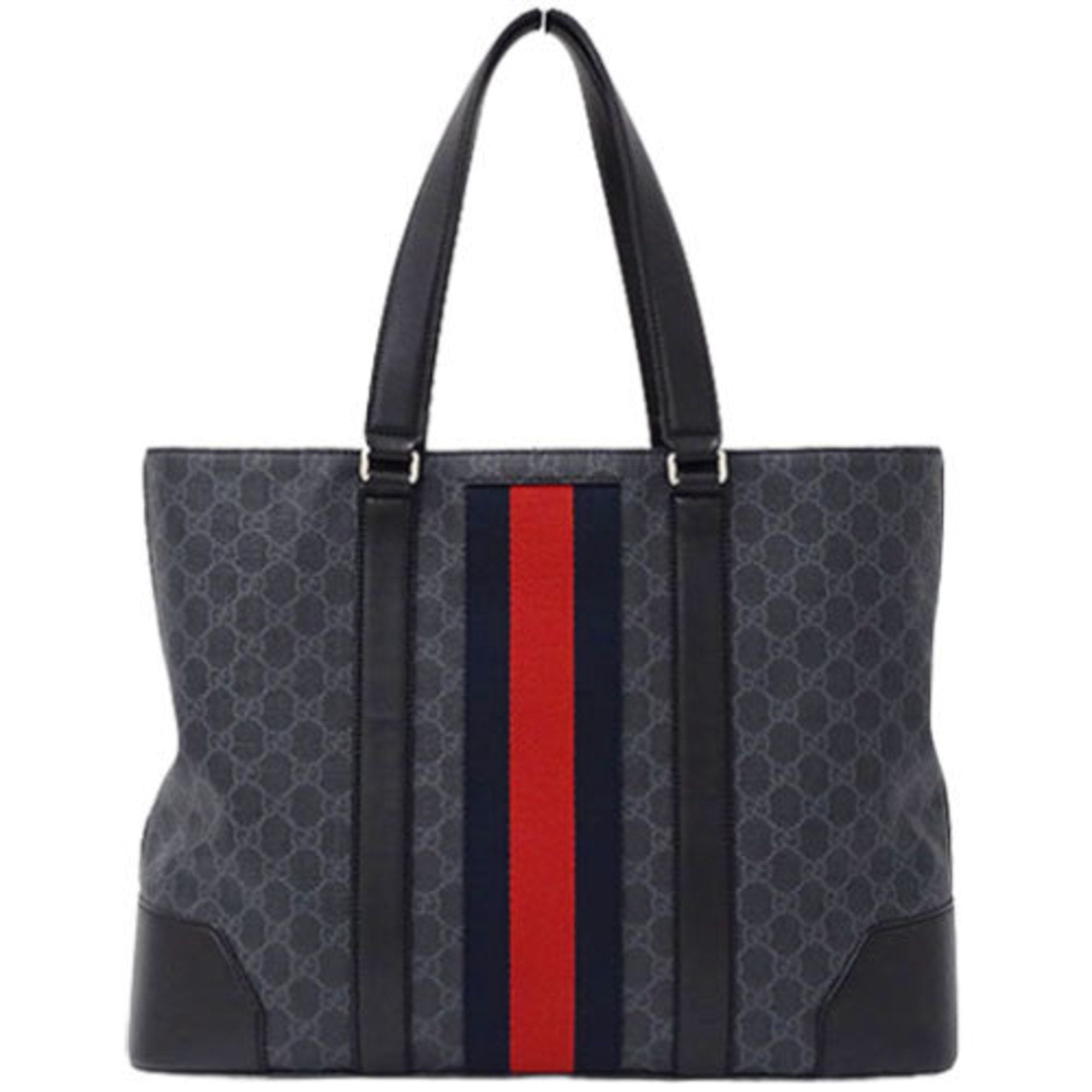 Gucci Bag Men's Women's Tote Shoulder GG Supreme Sherry Black 495560 Unisex