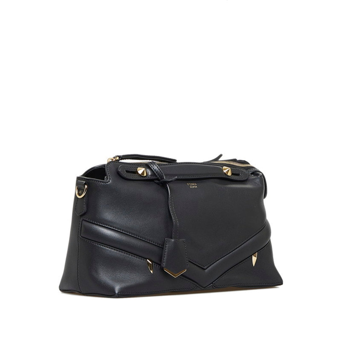 FENDI visor way medium monster eye handbag shoulder bag 8BL124 black leather ladies