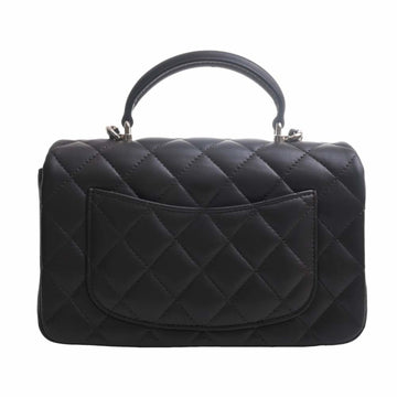 Chanel Lambskin Matelasse Coco Mark Chain Shoulder Bag Brown Women's