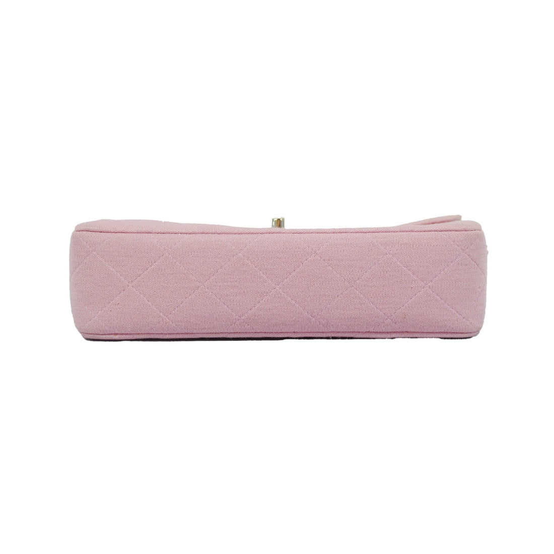 Chanel shoulder bag matelasse single chain cotton pink silver metal
