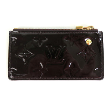 LOUIS VUITTON coin case key monogram verni pochette cre patent leather amaranto gold unisex M93518