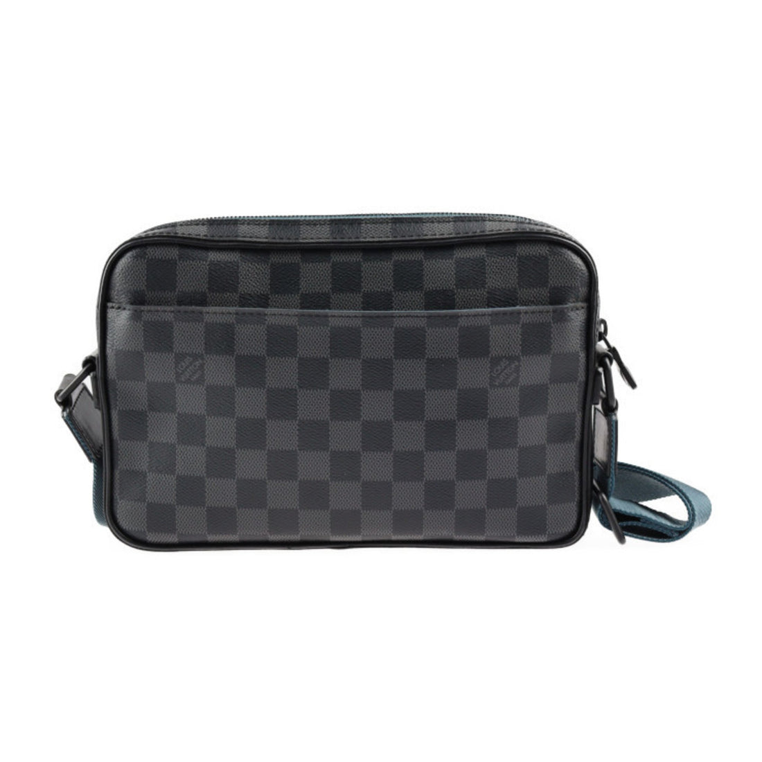 LOUIS VUITTON Alpha Messenger Shoulder Bag N40188 Damier Graphite Canvas Leather Black