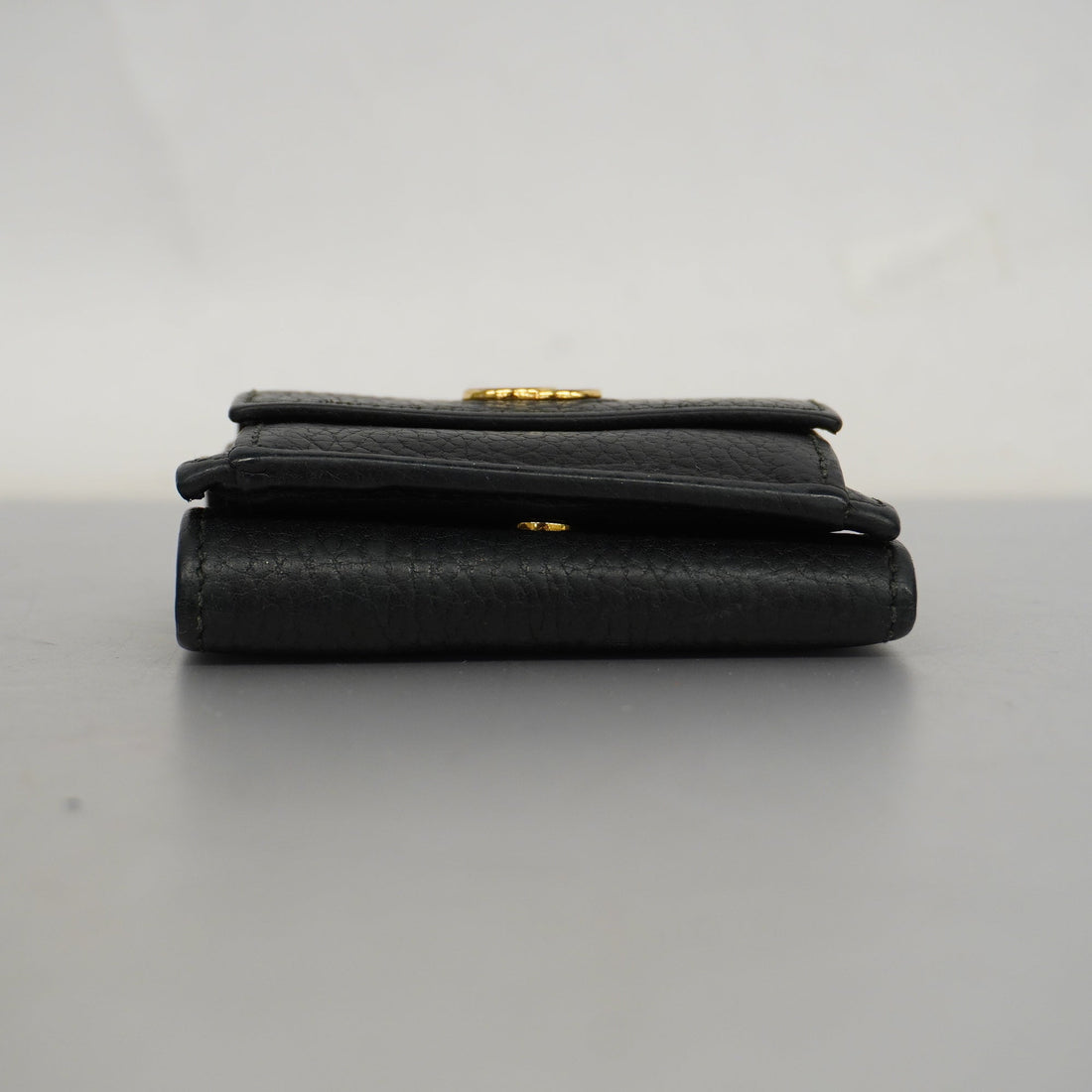 GUCCIAuth  GG Marmont Gold Hardware 523277 Women's Leather Wallet [tri-fold]