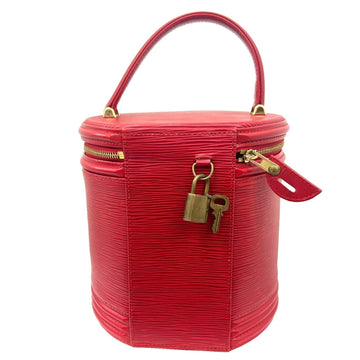 LOUIS VUITTON Cannes Vanity Bag Handbag Epi Leather M48037 AS0936 Red Ladies