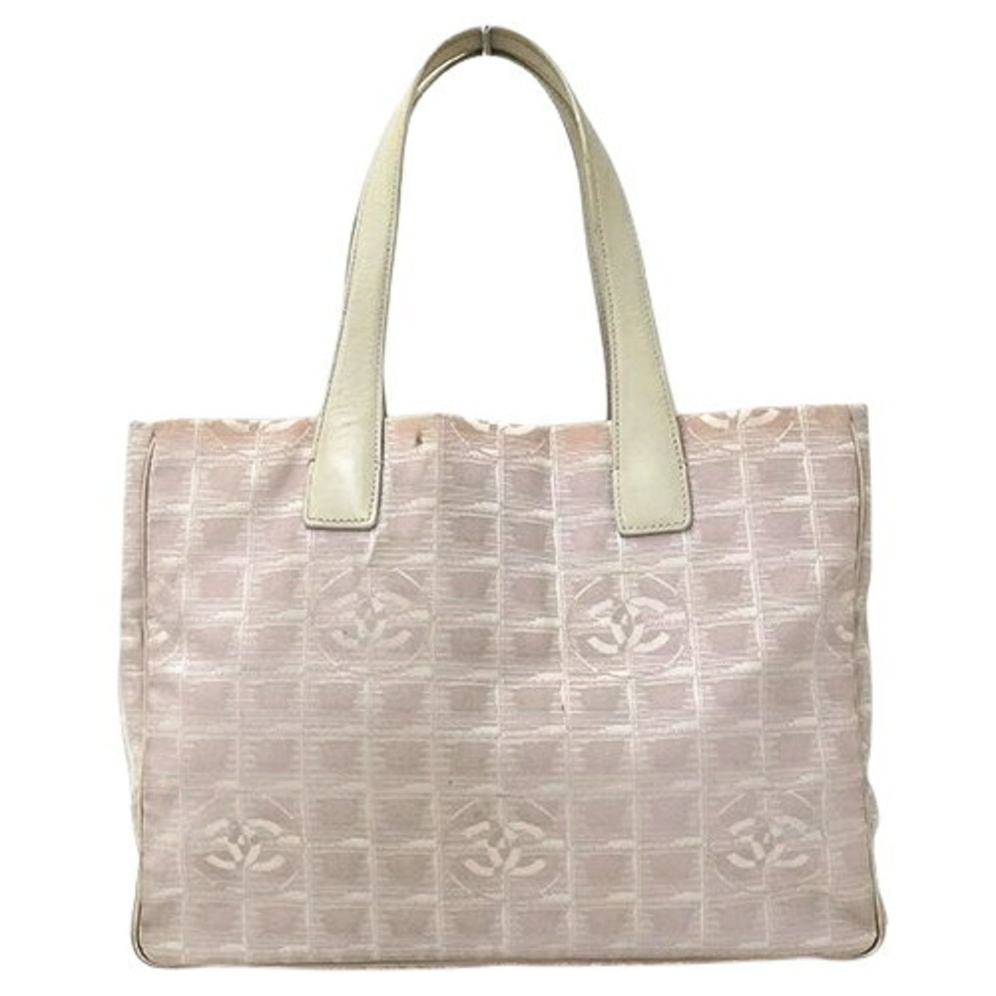 Chanel Bag New Tote MM Women's Shoulder Nylon Pink