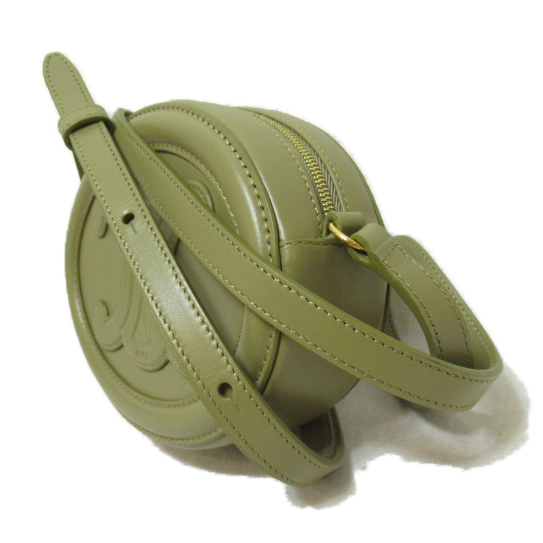 Celine Shoulder Bag Khaki Calfskin [cowhide]