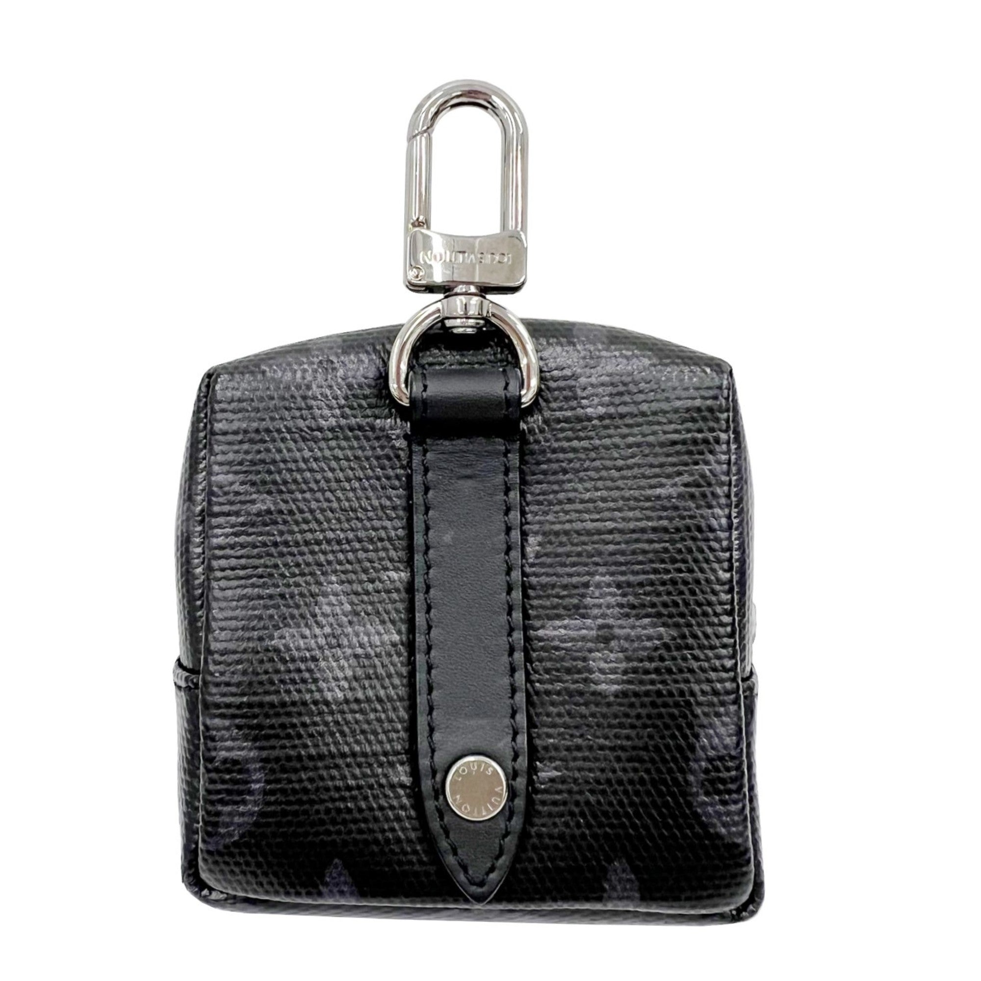 LOUIS VUITTON Bijoux Sack Square Pouch MP2467 Shiny Monogram Eclipse Rainbow Key Ring Bag Charm Belt Waist Men's