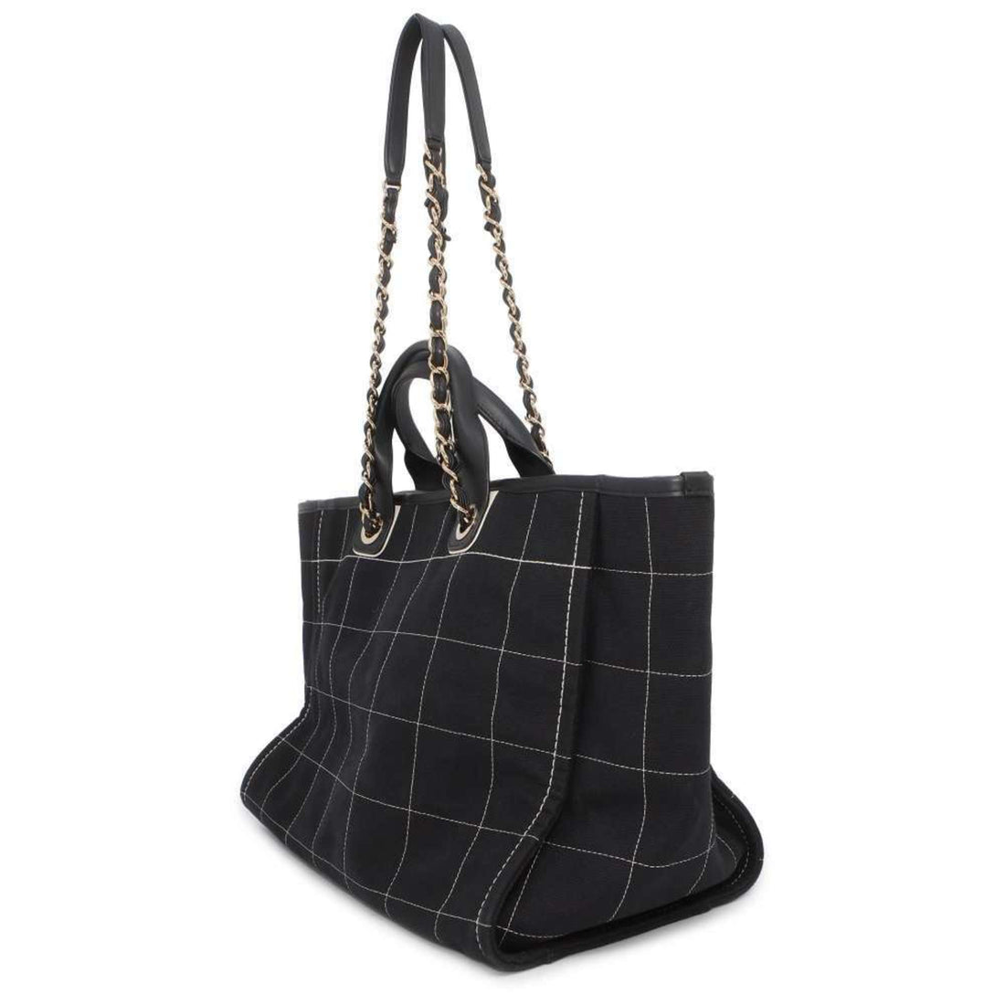 Chanel Tote Bag Deauville Coco Mark GM Canvas A66941 2way CHANEL Black