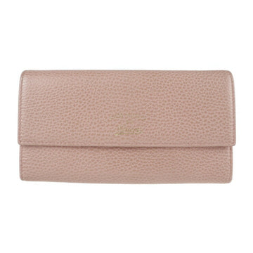 Gucci Swing Continental Wallet Bifold 354496 Leather Pink Series Gold Hardware Long
