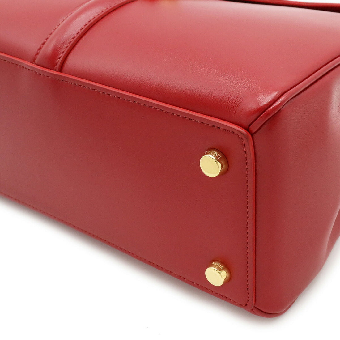 Celine 16 Saise Small Handbag Shoulder Bag Leather Red 188003