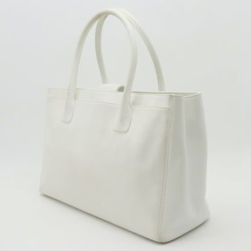 Chanel Executive Line Coco Mark Tote Bag HandBag White Shoulder A15206