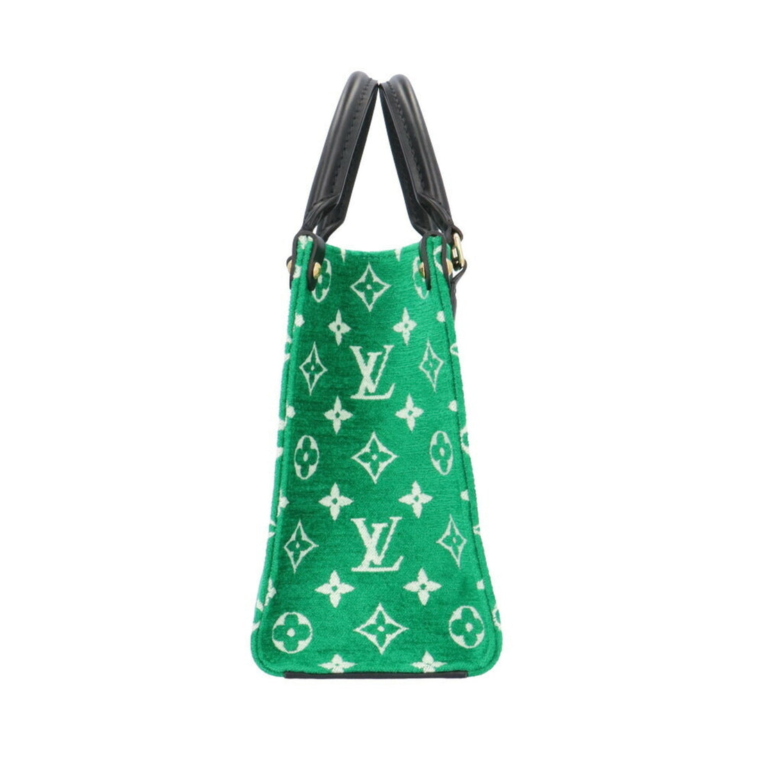 LOUIS VUITTON On the Go PM LV Match Shoulder Bag Leather M46216 Green Women's