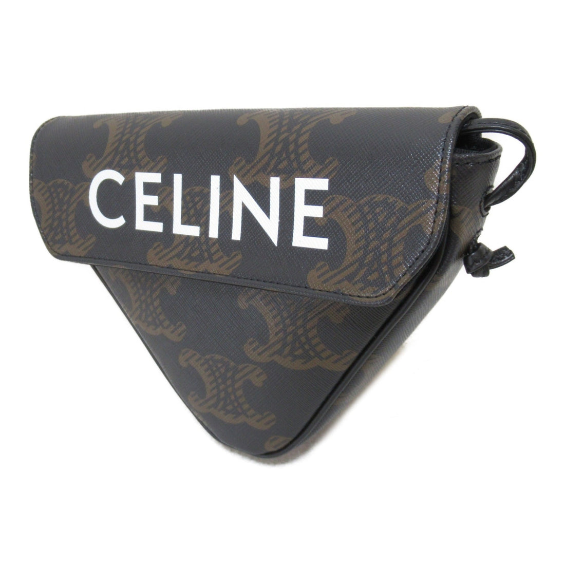 Celine Triangle Shoulder Bag Black Calfskin [cowhide] 1959038SI