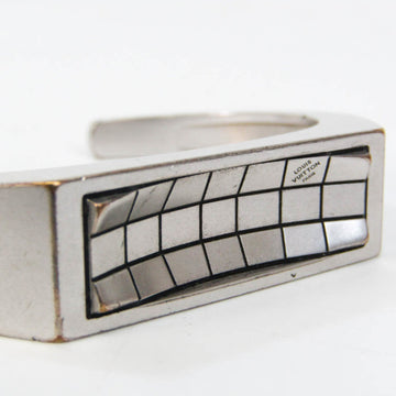 LOUIS VUITTON Damier Stainless Steel Bangle Silver