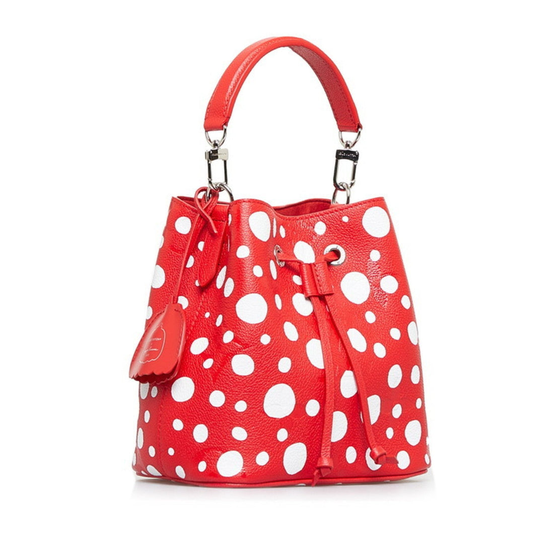 LOUIS VUITTON Neonoe BB x Yayoi Kusama Polka Dot Handbag Shoulder Bag M46413 Red White Leather Women's