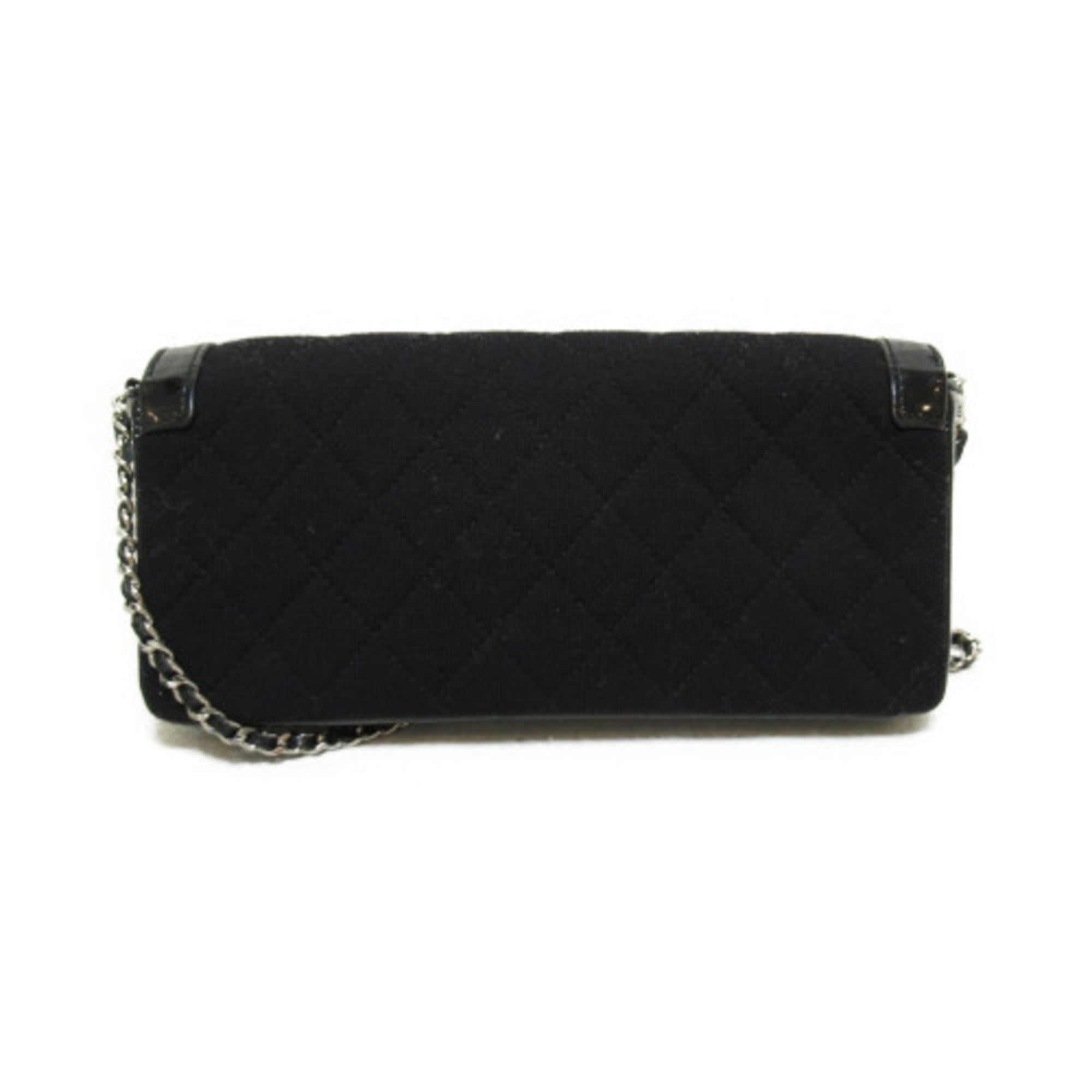 CHANEL 2.55 ChainShoulder bag Black cotton enamel
