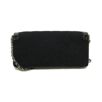 CHANEL 2.55 ChainShoulder bag Black cotton enamel