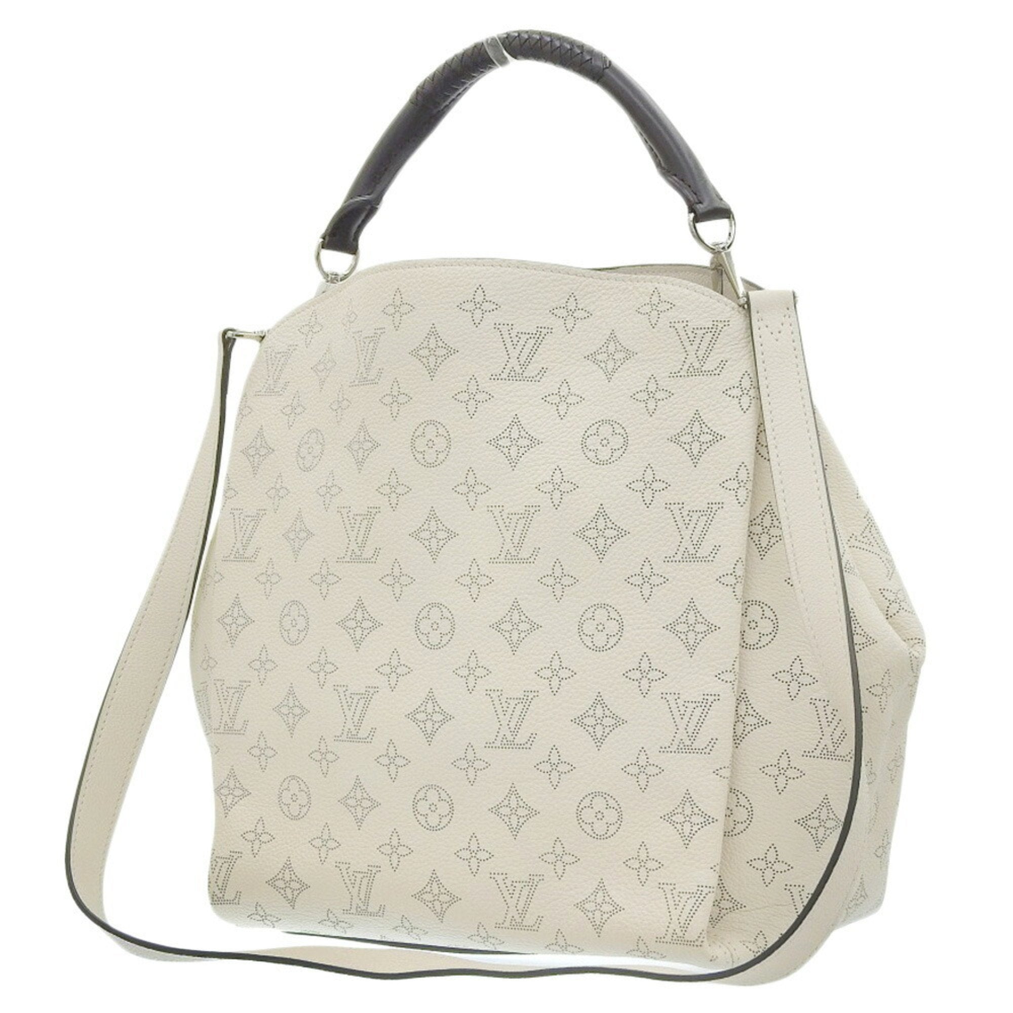 LOUIS VUITTON Monogram Mahina Babylon PM Shoulder Bag Punching Ivoire M50059