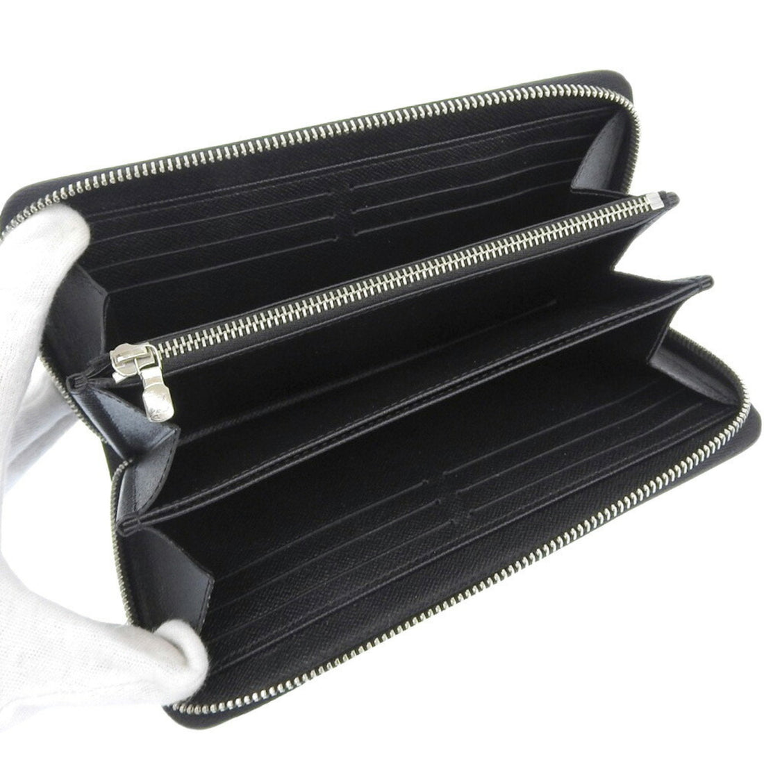 LOUIS VUITTON Zippy Wallet Long M61857 Epi Leather Noir Black MI1137 Unisex