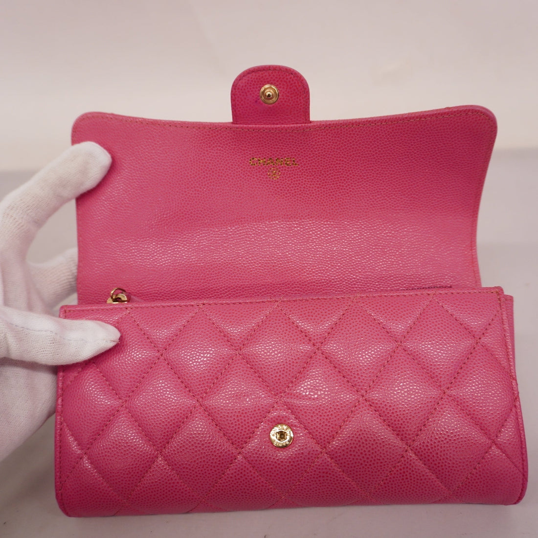 ChanelAuth  Matelasse Gold Hardware Women's Caviar Leather Caviar Leather