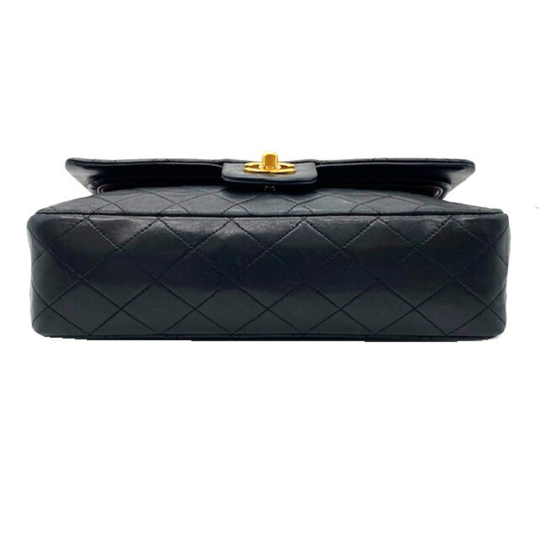 Chanel Matelasse W Flap Chain Shoulder Bag Lambskin Black Seal Coco Mark -