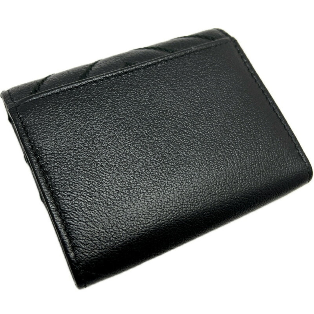 CHANEL V-stitch business card holder/card case Black Business holder Small items Leather goods Women Men