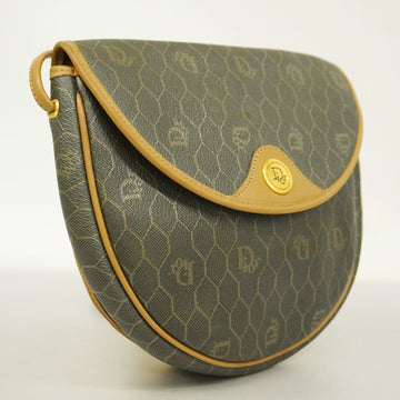 CHRISTIAN DIOR  Honeycomb Women's PVC,Leather Shoulder Bag Black,Brown