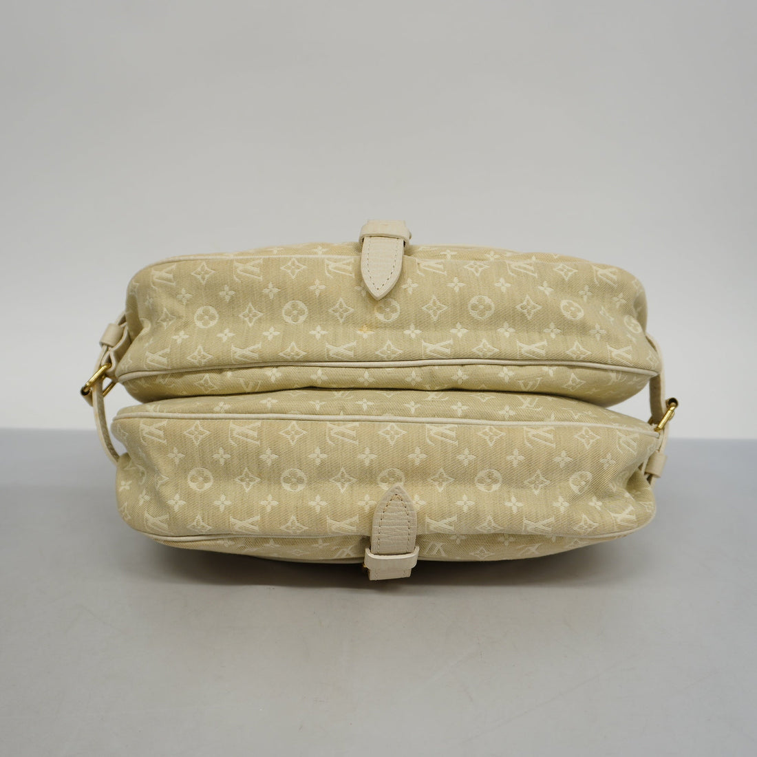 LOUIS VUITTONAuth Monogram Mini Lin Saumur M95314 Shoulder Bag Dune