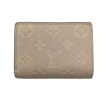 LOUIS VUITTON Monogram Implant Portefeuille Claire M80152 Bifold Wallet Compact Leather Tourtrell Greige Women's