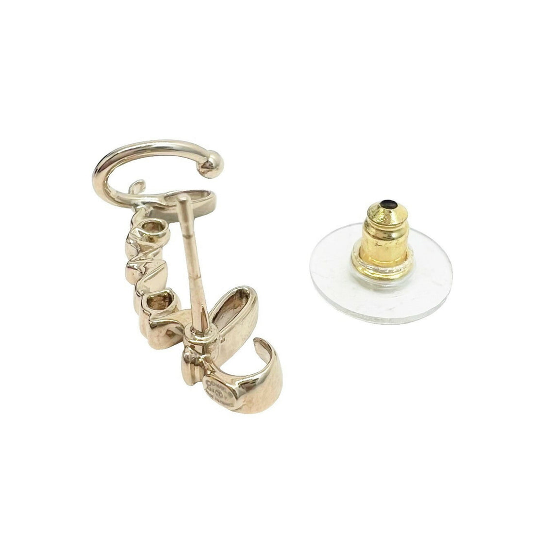 Chanel Coco Mark Earrings Ear Cuff A23V AB7658 Rhinestone COCO Ladies New