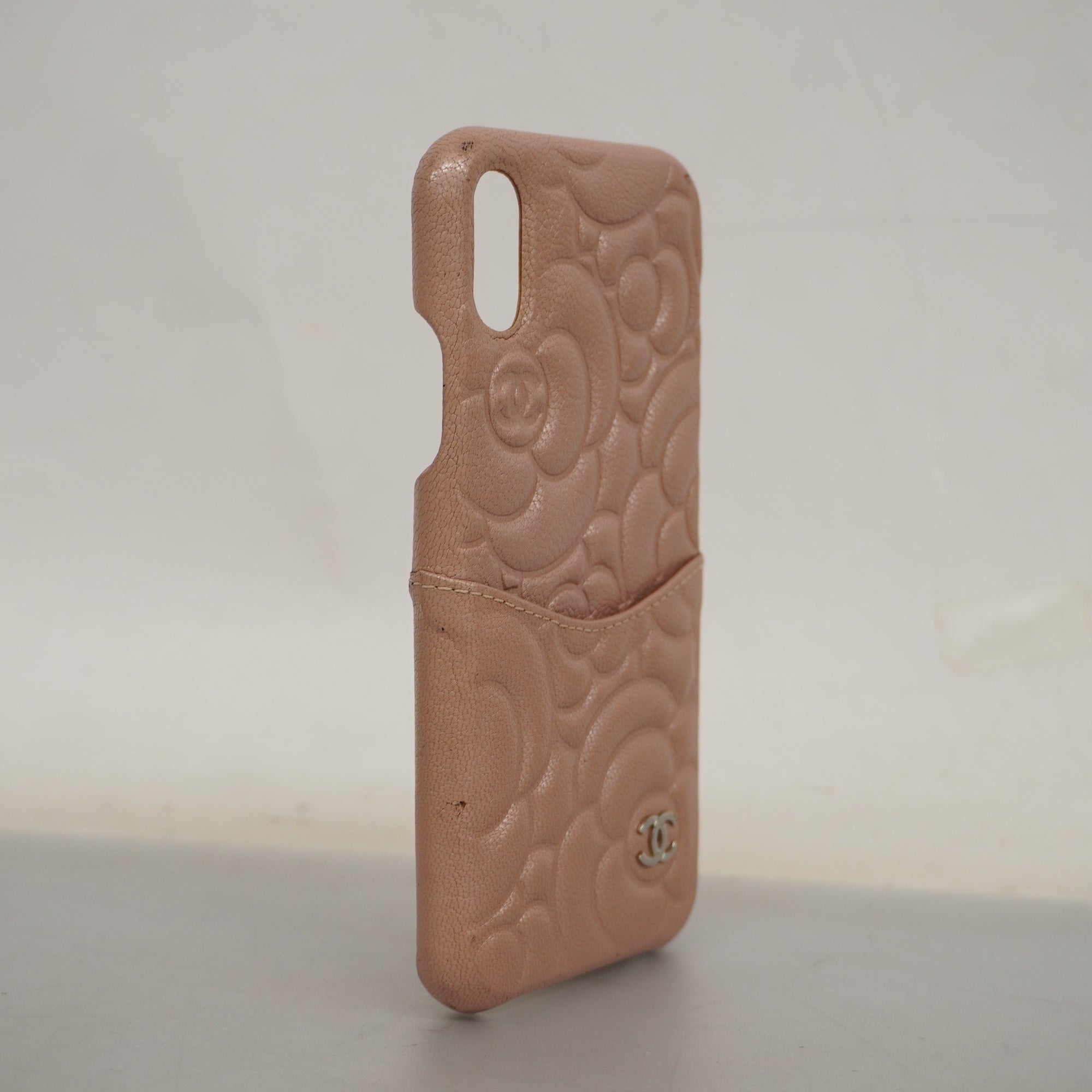 CHANEL   Women's Bag Accessory Smartphone case Camellia pink beige