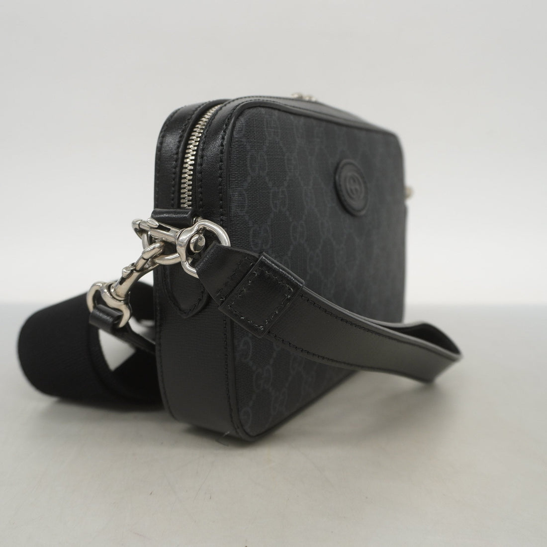 Gucci Shoulder Bag 703468 Women's GGSupreme Black