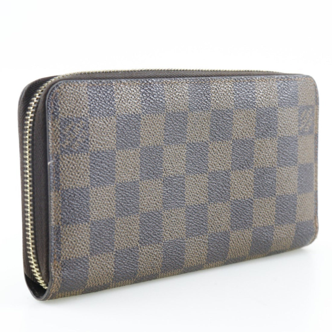 LOUIS VUITTON Zippy Wallet Long N60015 Damier Canvas Brown Unisex
