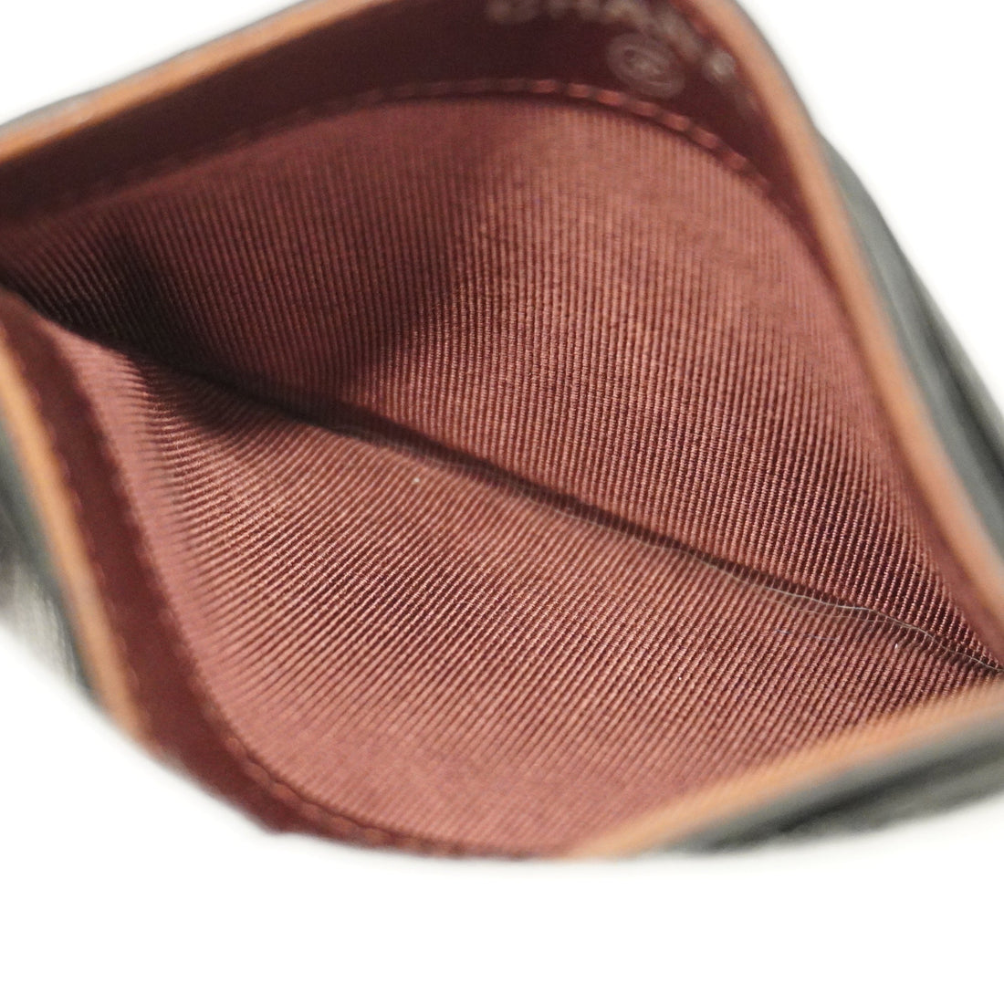 ChanelAuth  Matelasse Card Case Silver Hardware Leather Card Case Black