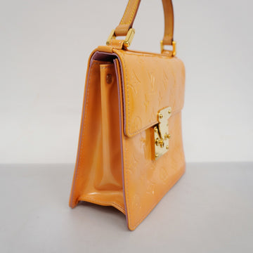LOUIS VUITTONAuth Monogram Vernis Spring Street M91033 Handbag Rose