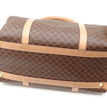 Celine Boston Bag Women's Brown PVC Leather Hand Macadam