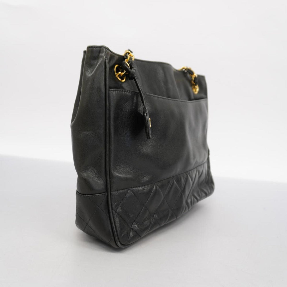 Chanel Shoulder Bag Matelasse Lambskin Black Women's