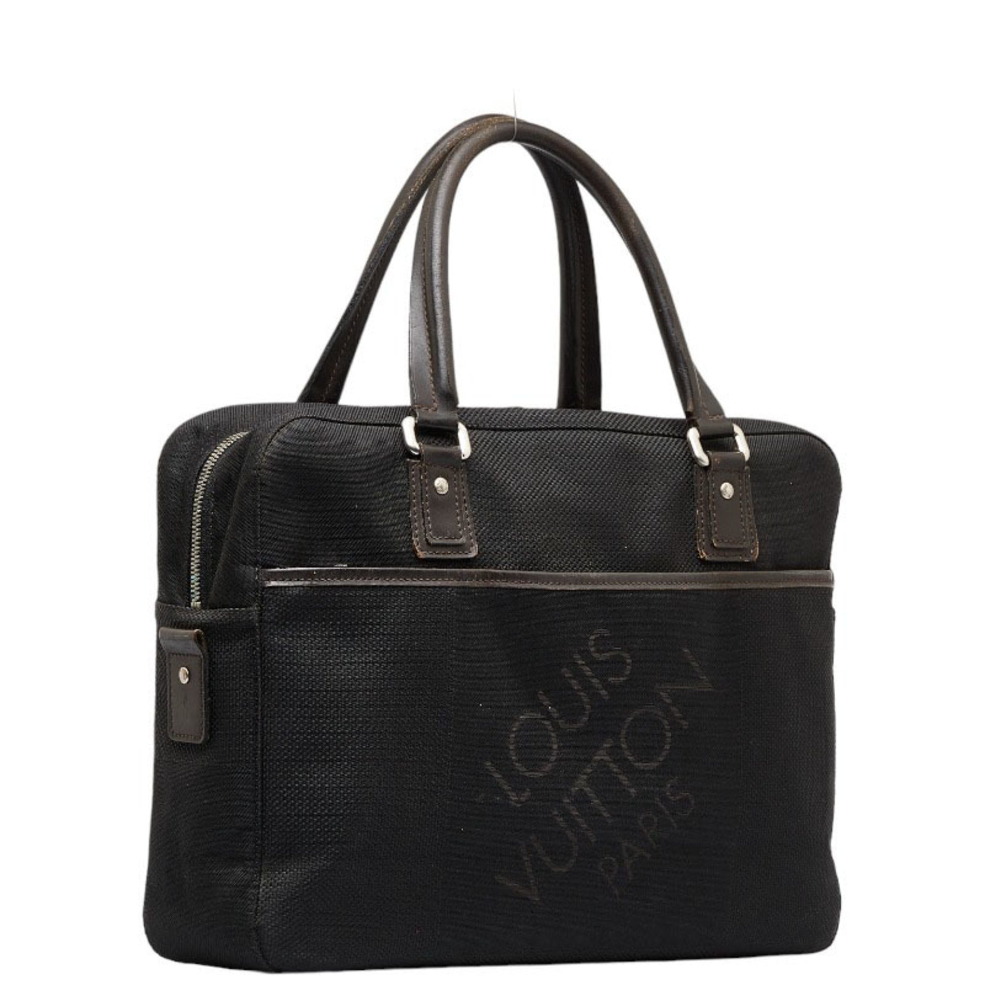 LOUIS VUITTON Damier Jean Yack Bag M93082 Noir Black Canvas Leather Men's