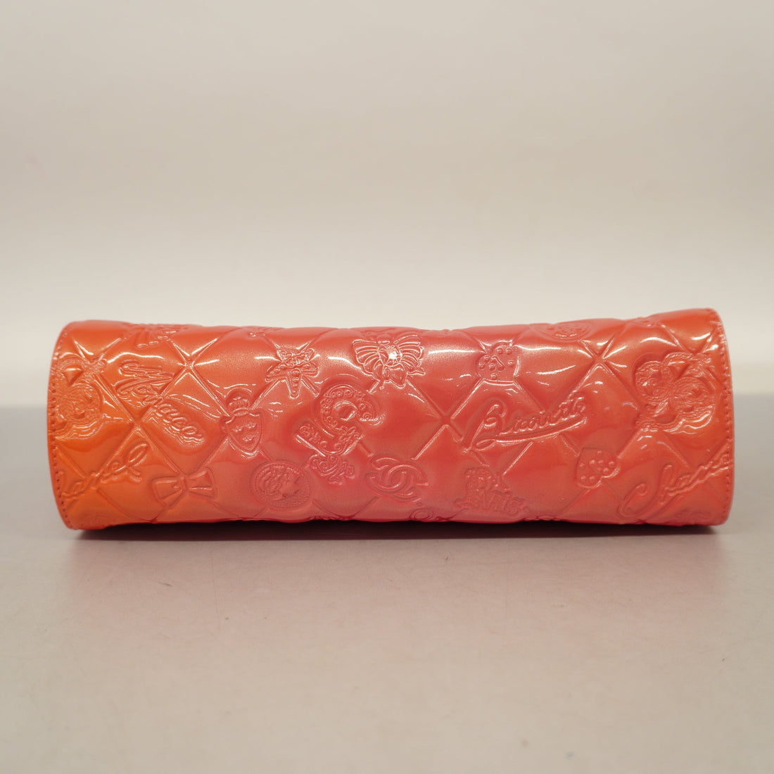 ChanelAuth  Icon Icon Women's Patent Leather,Rayon HandBag Pink